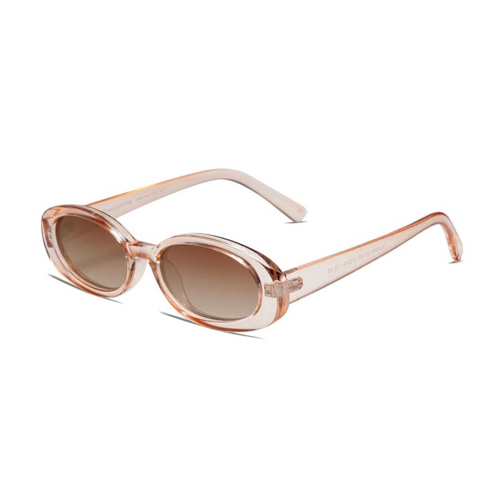 Oval Retro Style Sunglasses - Pink Clear-
Beach / Vacation / Vintage Inspired